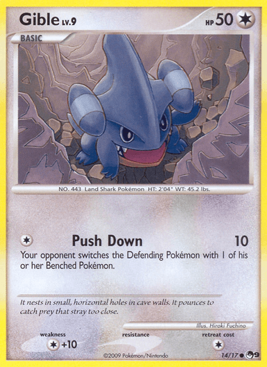 Carta Gible 14/17 do set POP Series 9 — Pokémon TCG | Bynx