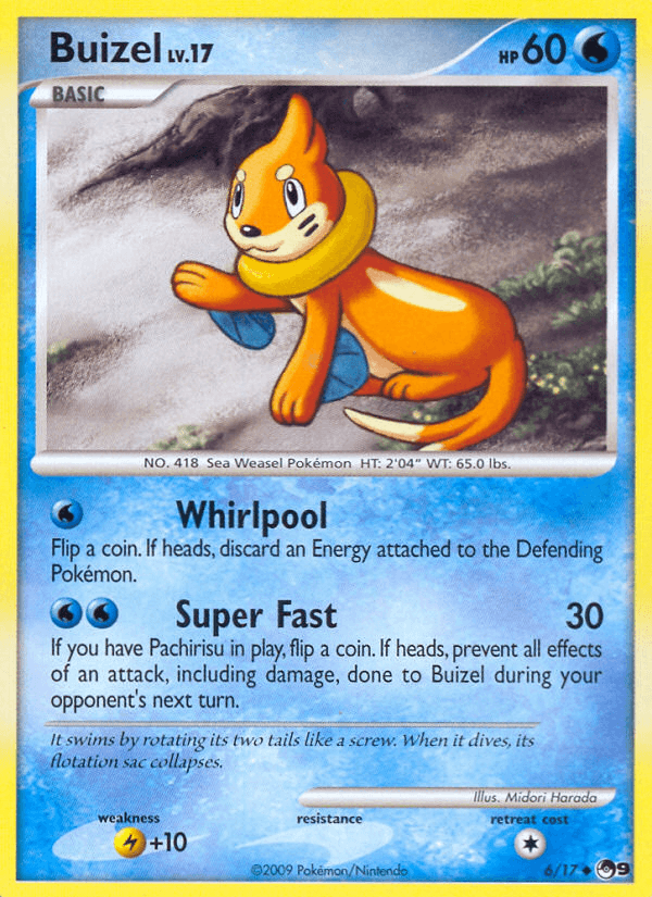 Carta Buizel 6/17 do set POP Series 9 — Pokémon TCG | Bynx