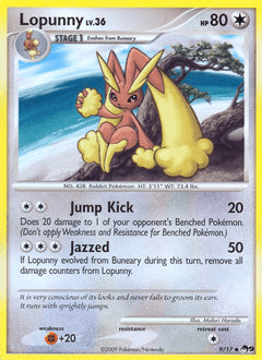 Carta Lopunny 9 do set POP Series 9 — Pokémon TCG | Bynx