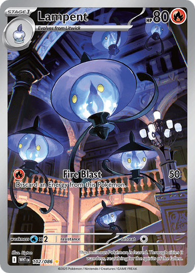 Carta Lampent 102/86 do set White Flare — Pokémon TCG | Bynx