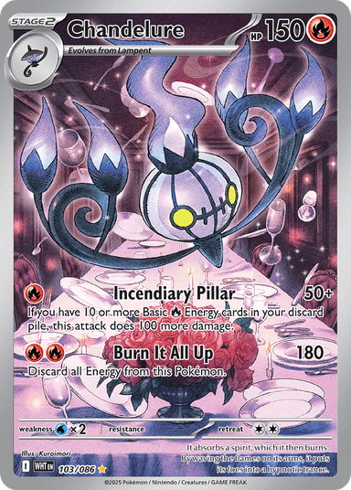 Carta Chandelure 103/86 do set White Flare — Pokémon TCG | Bynx