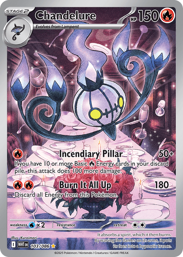 Carta Chandelure 103/86 do set White Flare — Pokémon TCG | Bynx
