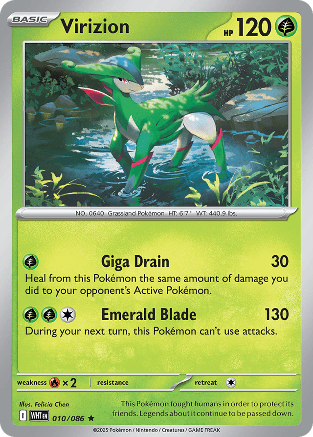 Carta Virizion 10/86 do set White Flare — Pokémon TCG | Bynx