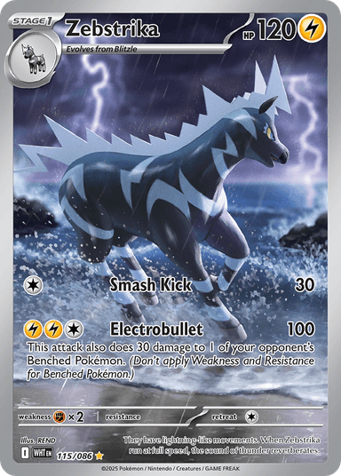 Carta Zebstrika 115/86 do set White Flare — Pokémon TCG | Bynx