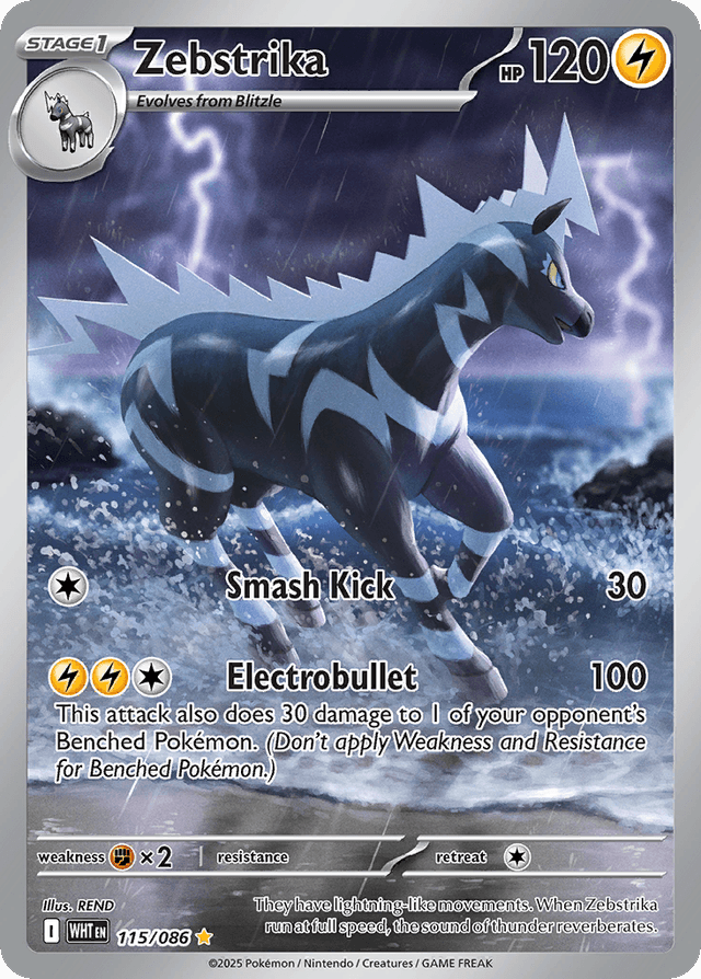Carta Zebstrika 115/86 do set White Flare — Pokémon TCG | Bynx