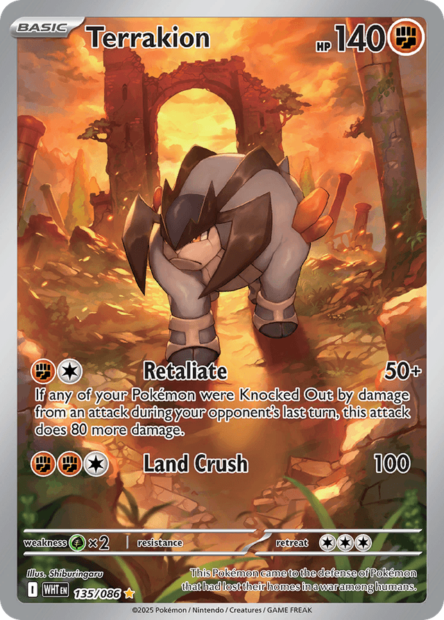 Carta Terrakion 135/86 do set White Flare — Pokémon TCG | Bynx