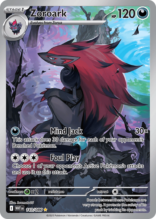 Carta Zoroark 143/86 do set White Flare — Pokémon TCG | Bynx