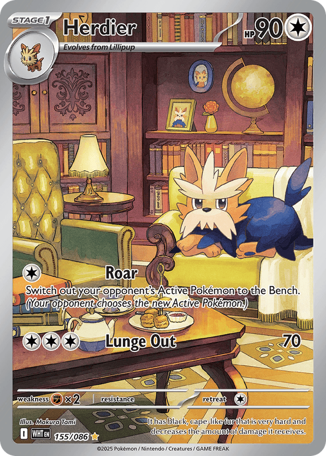 Carta Herdier 155/86 do set White Flare — Pokémon TCG | Bynx