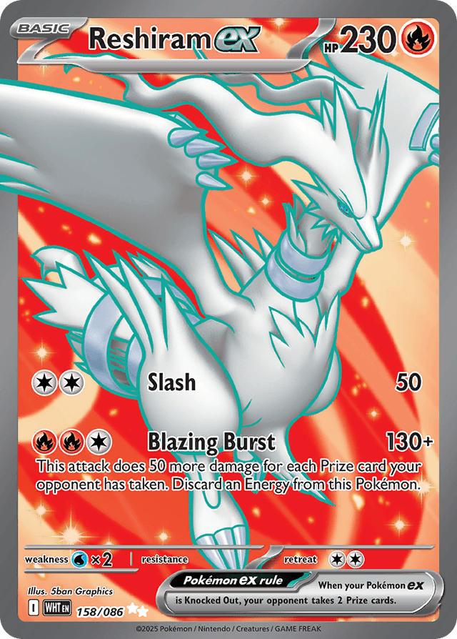 Carta Reshiram ex 158/86 do set White Flare — Pokémon TCG | Bynx