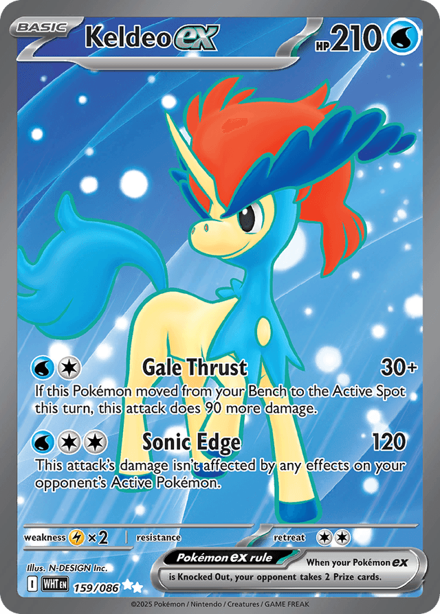 Carta Keldeo ex 159/86 do set White Flare — Pokémon TCG | Bynx