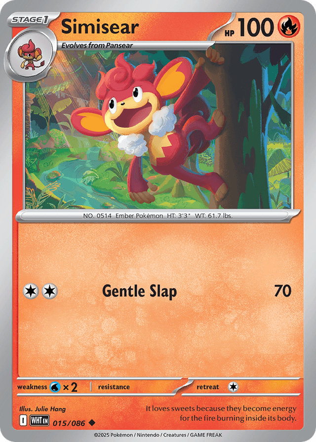 Carta Simisear 15/86 do set White Flare — Pokémon TCG | Bynx