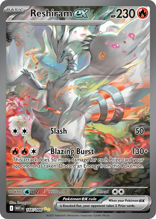 Carta Reshiram ex 166/86 do set White Flare — Pokémon TCG | Bynx