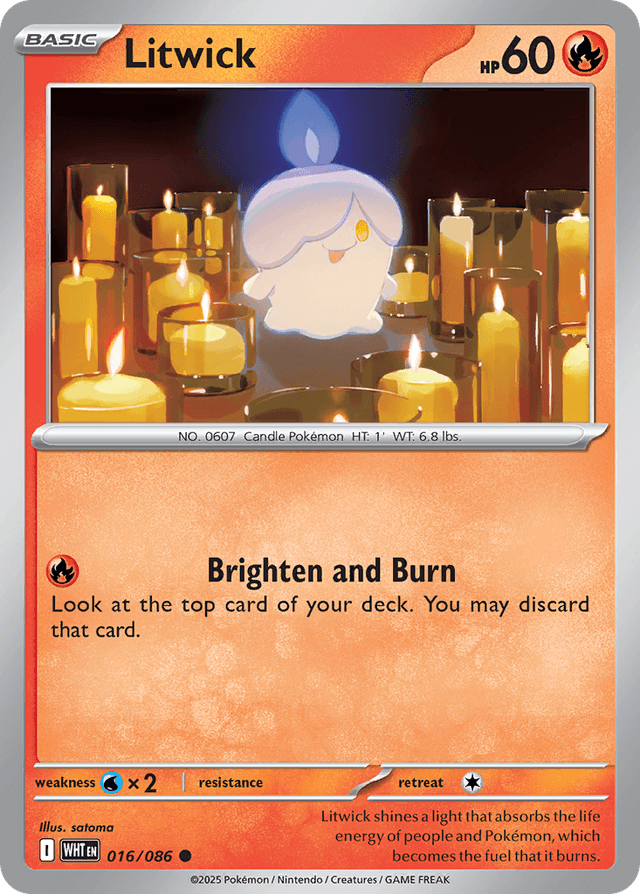 Carta Litwick 16/86 do set White Flare — Pokémon TCG | Bynx