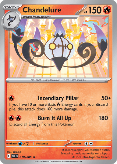 Carta Chandelure 18/86 do set White Flare — Pokémon TCG | Bynx