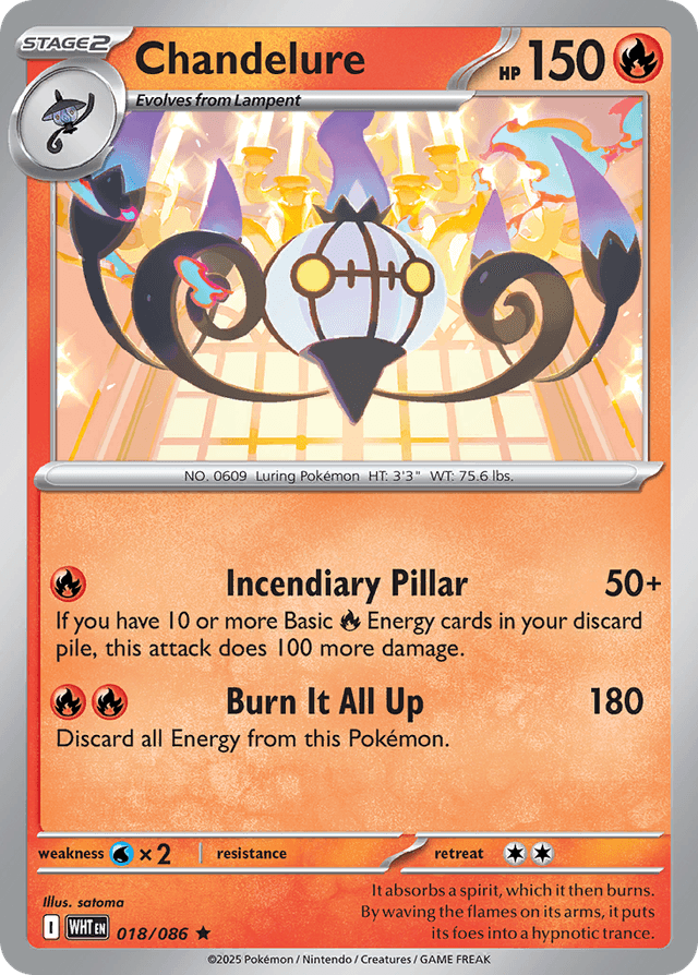 Carta Chandelure 18/86 do set White Flare — Pokémon TCG | Bynx