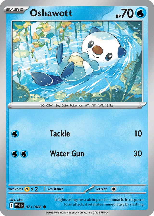 Carta Oshawott 21/86 do set White Flare — Pokémon TCG | Bynx
