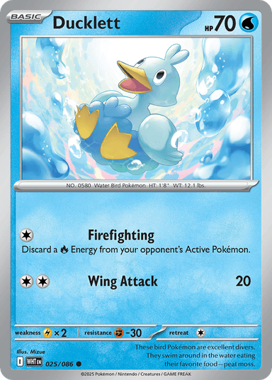 Carta Ducklett 25/86 do set White Flare — Pokémon TCG | Bynx