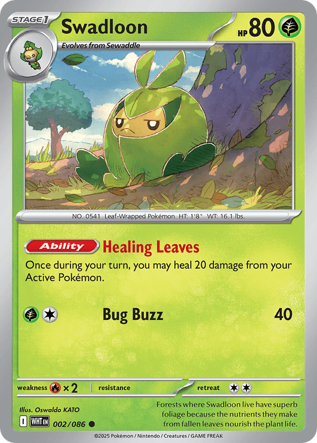 Carta Swadloon 2/86 do set White Flare — Pokémon TCG | Bynx