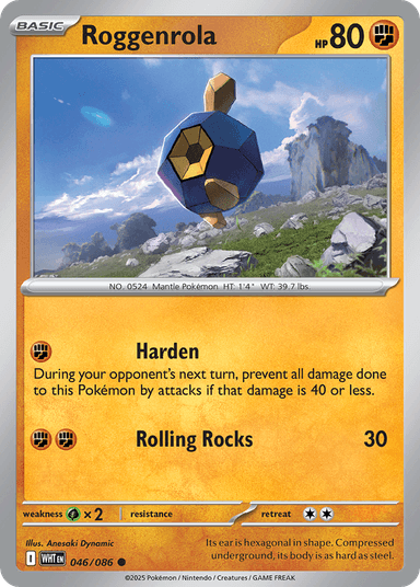 Carta Roggenrola 46/86 do set White Flare — Pokémon TCG | Bynx