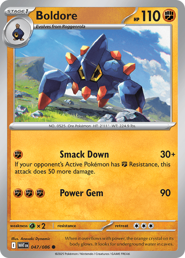 Carta Boldore 47/86 do set White Flare — Pokémon TCG | Bynx
