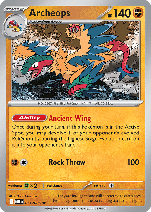 Carta Archeops 51/86 do set White Flare — Pokémon TCG | Bynx
