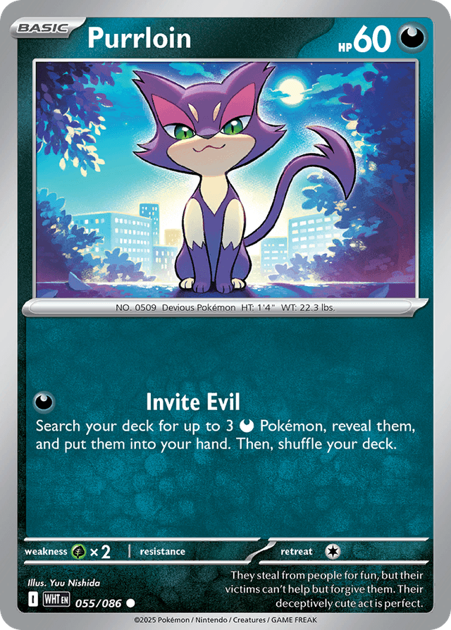 Carta Purrloin 55/86 do set White Flare — Pokémon TCG | Bynx