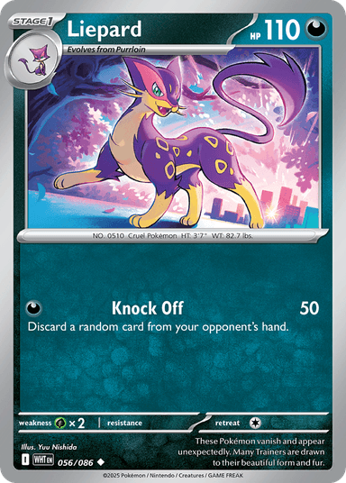 Carta Liepard 56/86 do set White Flare — Pokémon TCG | Bynx