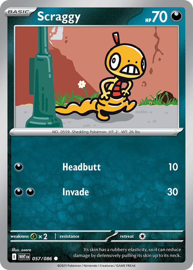 Carta Scraggy 57/86 do set White Flare — Pokémon TCG | Bynx