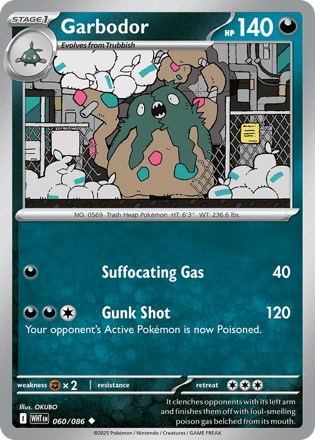 Carta Garbodor 60/86 do set White Flare — Pokémon TCG | Bynx