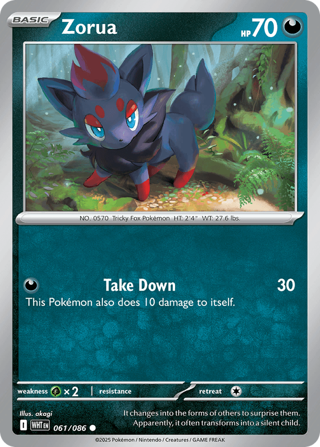 Carta Zorua 61/86 do set White Flare — Pokémon TCG | Bynx