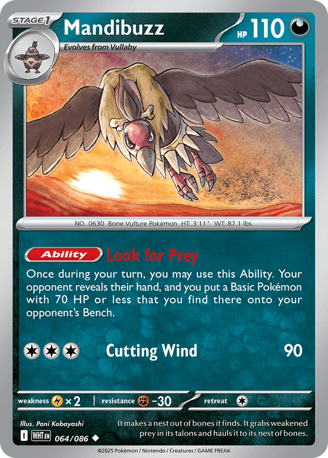 Carta Mandibuzz 64/86 do set White Flare — Pokémon TCG | Bynx