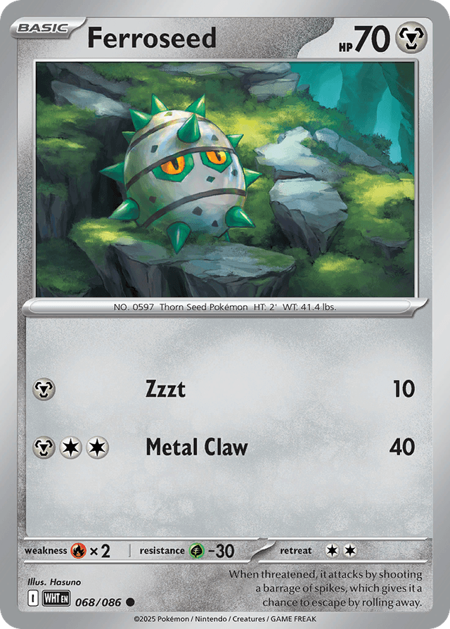 Carta Ferroseed 68/86 do set White Flare — Pokémon TCG | Bynx