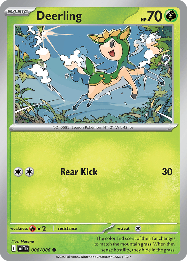 Carta Deerling 6/86 do set White Flare — Pokémon TCG | Bynx
