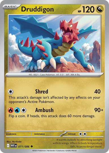 Carta Druddigon 71/86 do set White Flare — Pokémon TCG | Bynx
