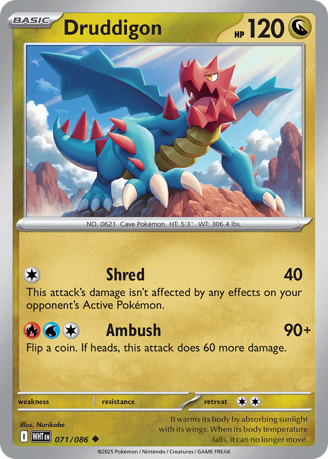 Carta Druddigon 71/86 do set White Flare — Pokémon TCG | Bynx