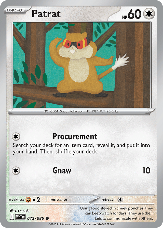 Carta Patrat 72/86 do set White Flare — Pokémon TCG | Bynx
