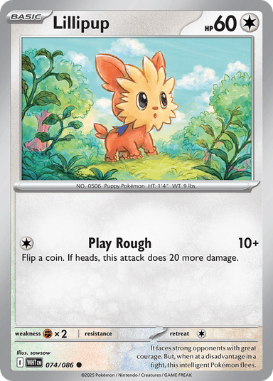 Carta Lillipup 74/86 do set White Flare — Pokémon TCG | Bynx