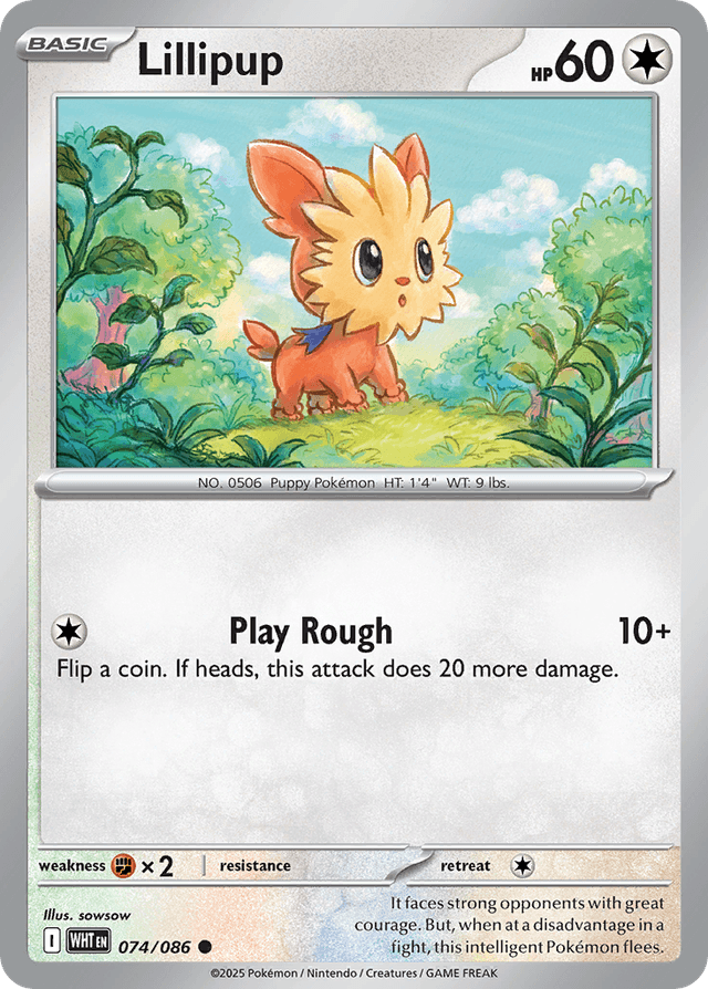 Carta Lillipup 74/86 do set White Flare — Pokémon TCG | Bynx