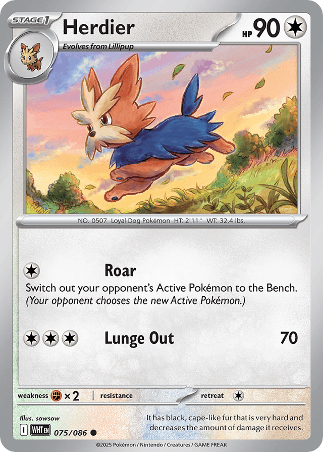 Carta Herdier 75/86 do set White Flare — Pokémon TCG | Bynx