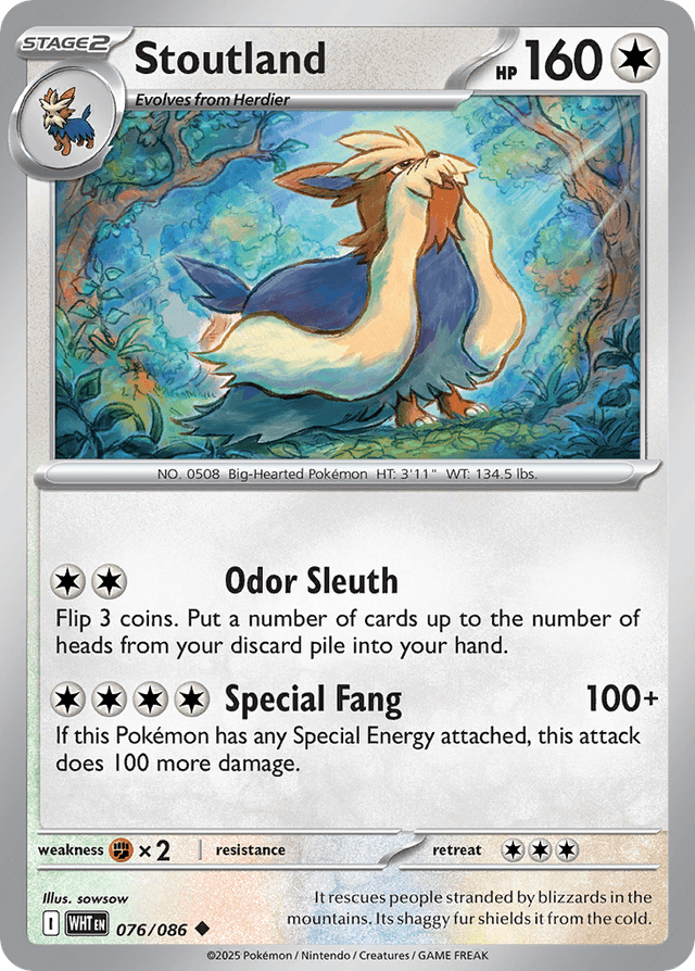Carta Stoutland 76/86 do set White Flare — Pokémon TCG | Bynx