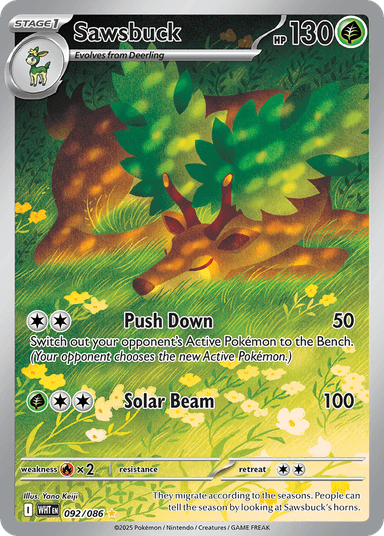 Carta Sawsbuck 92/86 do set White Flare — Pokémon TCG | Bynx
