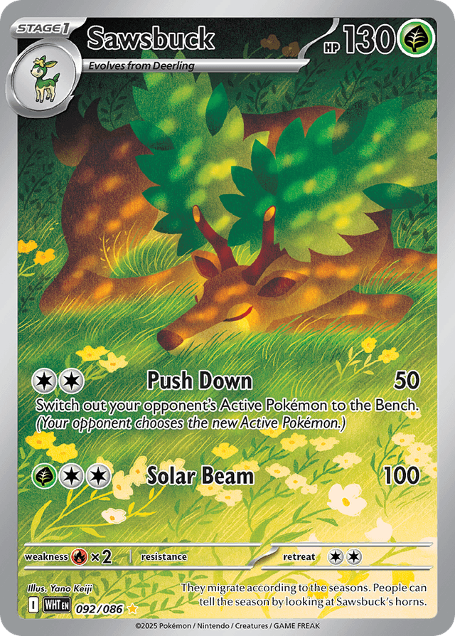 Carta Sawsbuck 92/86 do set White Flare — Pokémon TCG | Bynx