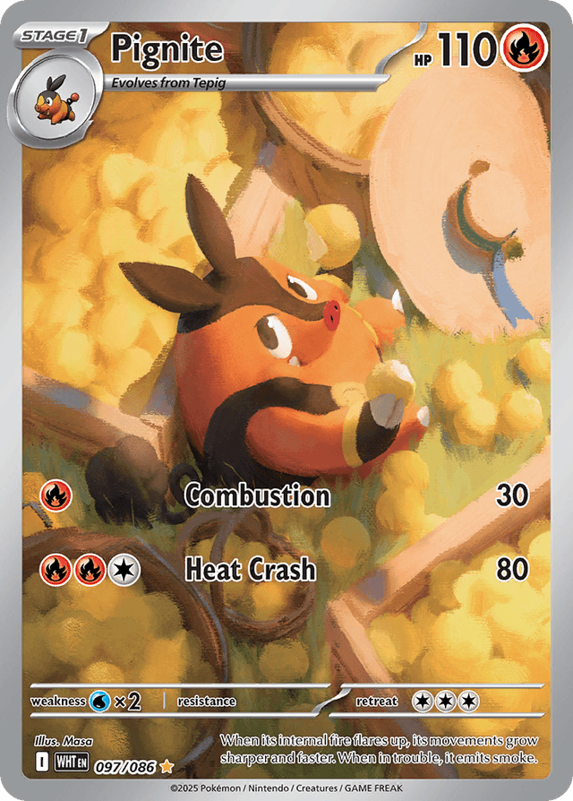 Carta Pignite 97/86 do set White Flare — Pokémon TCG | Bynx