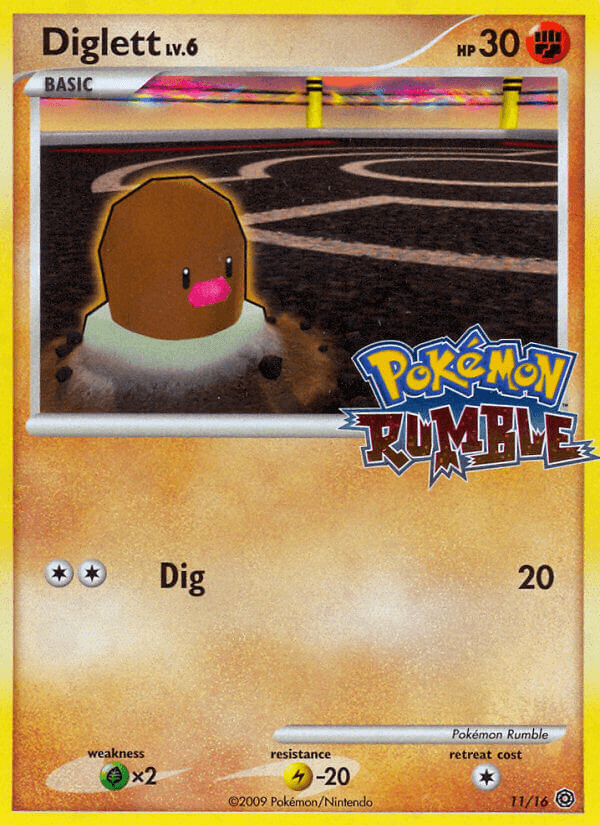 Carta Diglett 11/16 do set Pokémon Rumble — Pokémon TCG | Bynx