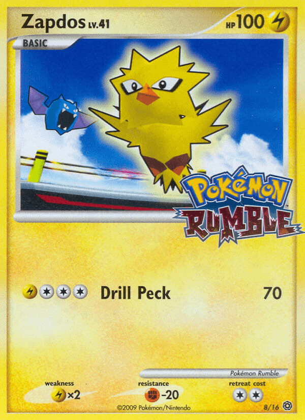Carta Zapdos 8/16 do set Pokémon Rumble — Pokémon TCG | Bynx
