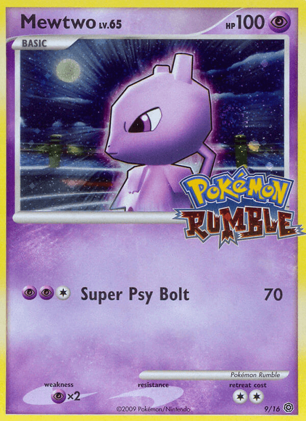 Carta Mewtwo 9/16 do set Pokémon Rumble — Pokémon TCG | Bynx