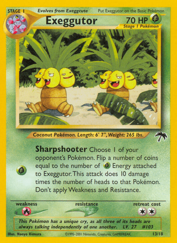Carta Exeggutor 13/18 do set Southern Islands — Pokémon TCG | Bynx