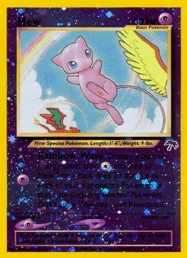 Carta Mew 1/18 do set Southern Islands — Pokémon TCG | Bynx