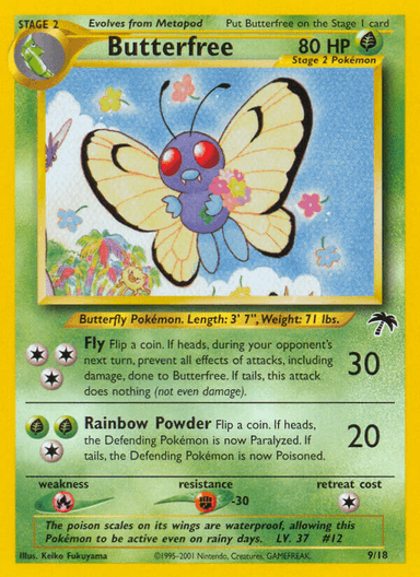 Carta Butterfree 9/18 do set Southern Islands — Pokémon TCG | Bynx