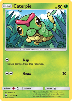 Caterpie 1/149 — Sol e Lua